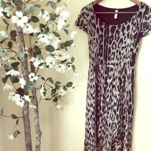 Cheetah high low dress